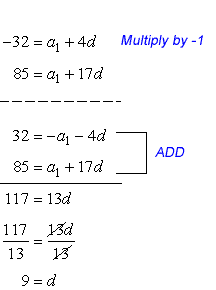 Más problemas de práctica con la fórmula de secuencia aritmética