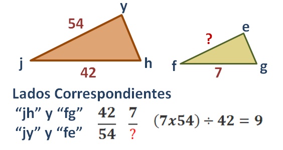 Triángulos similares: explicación y ejemplos