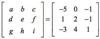 La fórmula del determinante de la matriz 3 × 3