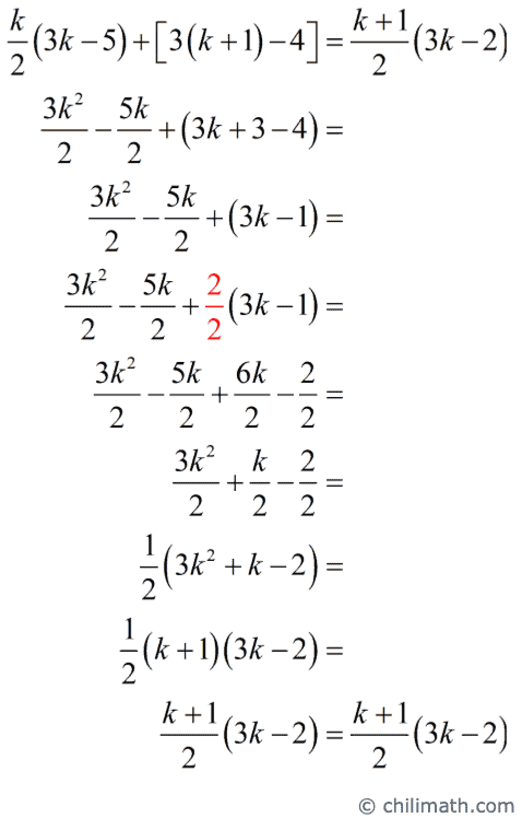 Inducción matemática para la suma