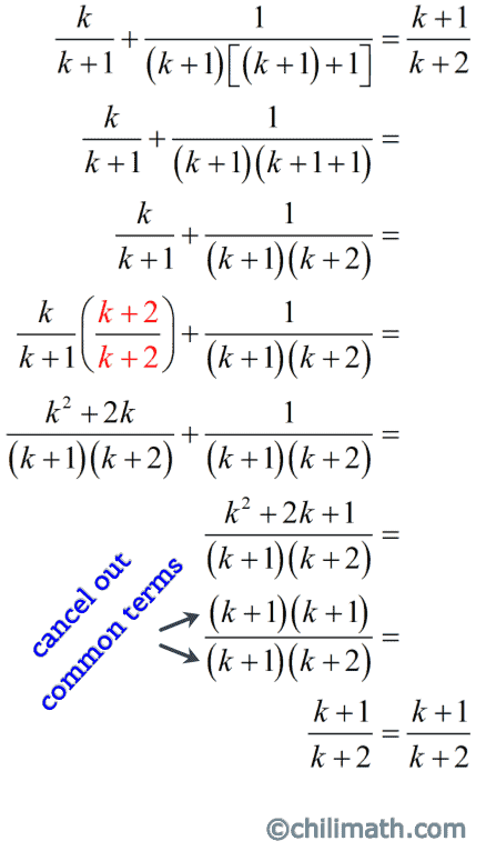 Inducción matemática para la suma