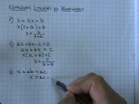 Resolver una variable en una fórmula: ecuaciones literales