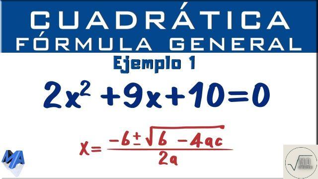 Fórmula cuadrática: explicación y ejemplos