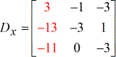 Regla de Cramer para un sistema 3 × 3 (con tres variables)