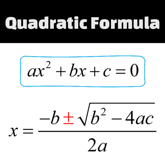 La fórmula cuadrática