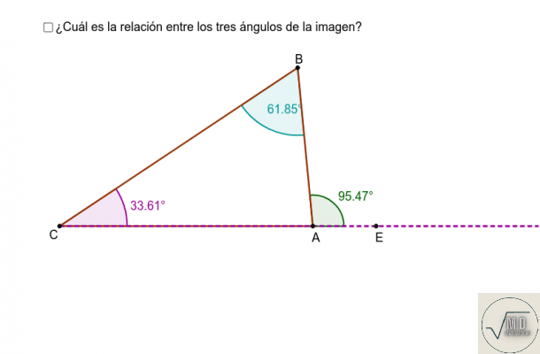 Teorema del ángulo exterior: explicación y ejemplos