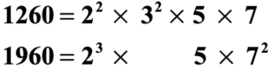 Uso de la factorización prima para encontrar el MCD